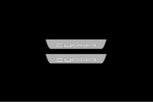 Seat Leon III 2013-2020 LED Door Sills Illuminated Scuff Cupra Logo Stainless Steel Entry Guards Door Sills opdesign