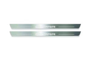 Seat Leon III 2013+ Stainless Steel LED Door Sills – Cupra Logo