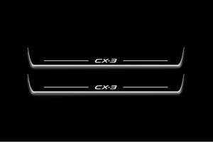 Mazda CX-3 2015+ Stainless Steel LED Door Sills – CX-3 Logo