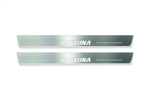 Dodge Charger 2011-2023 LED Door Sills Illuminated Scuff Daytona Logo Stainless Steel Entry Guards Door Sills Decoin