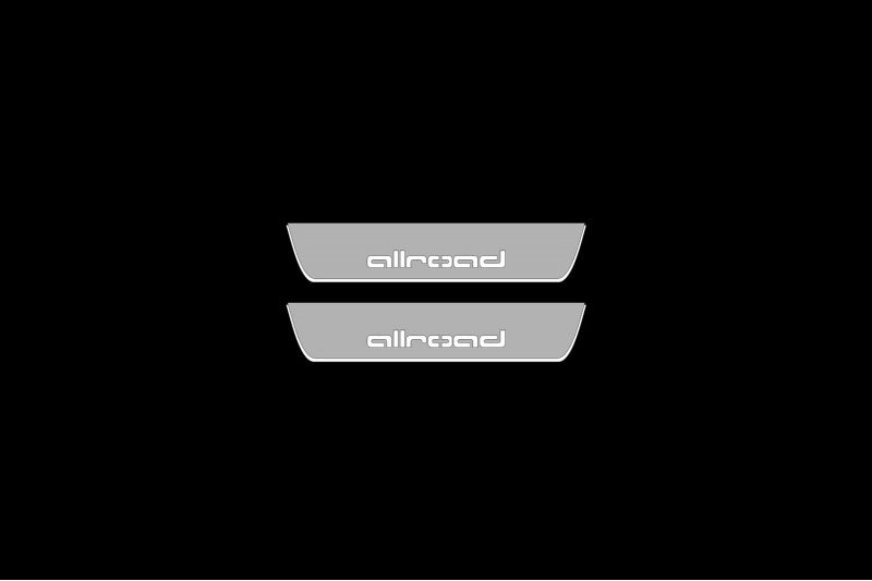 Illuminated LED Door Sill Tread Plates Audi A6 C7 2011-2018 With Allroad Logo Audi Led Door Sills decoinfabric