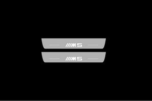 Illuminated LED Door Sill Tread Plates BMW 5 E34 1987-1996 With M5 Logo BMW Led Door Sills opdesign