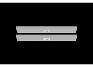 Illuminated LED Door Sill Tread Plates BMW 5 F10 2009-2017 With BMW Logo BMW Led Door Sills opdesign