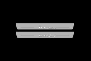Illuminated LED Door Sill Tread Plates BMW 5 F10 2009-2017 With Luxury Line Logo BMW Led Door Sills opdesign