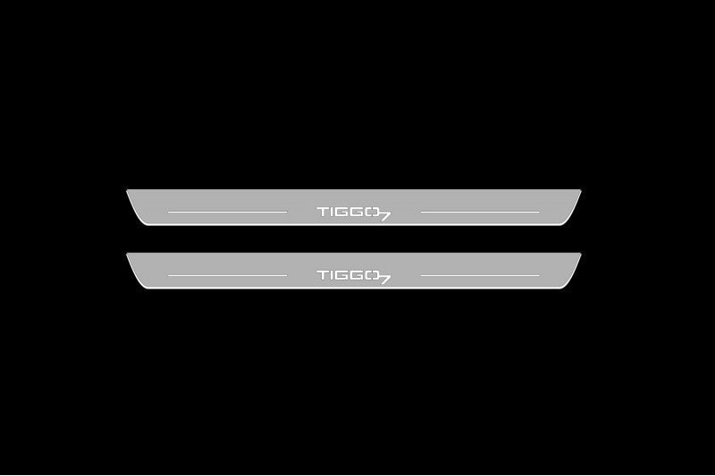 Chery Tiggo 7 2017+ LED Door Sills PRO With Logo Tiggo 7 Chery Led Door Sills decoinfabric