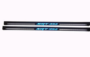 Illuminated LED Door Sill Tread Plates Dodge Challenger 2008-2023 With SRT 392 Logo Dodge Led Door Sills opdesign