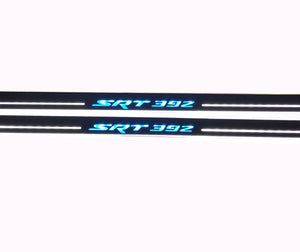 Illuminated LED Door Sill Tread Plates Dodge Challenger 2008-2023 With SRT 392 Logo Dodge Led Door Sills opdesign