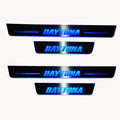 Illuminated LED Door Sill Tread Plates Dodge Charger 2011-2023 With Daytona Logo (Type 2) Dodge Led Door Sills opdesign