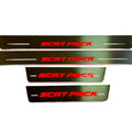 Illuminated LED Door Sill Tread Plates Dodge Charger 2011-2023 With SCAT PACK Logo Dodge Led Door Sills opdesign