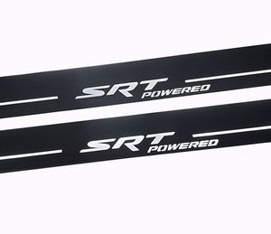 Illuminated LED Door Sill Tread Plates Dodge Charger 2011-2023 With SRT POWERED Logo Dodge Led Door Sills opdesign