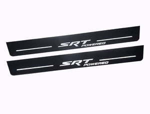 Illuminated LED Door Sill Tread Plates Dodge Charger 2011-2023 With SRT POWERED Logo Dodge Led Door Sills opdesign