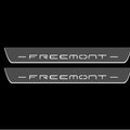 Illuminated LED Door Sill Tread Plates Fiat Freemont 2011+ With Freemont Logo Fiat Led Door Sills opdesign