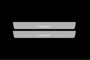 Illuminated LED Door Sill Tread Plates Ford Mustang VI 2015-2023 With BULLITT Logo Ford Led Door Sills opdesign