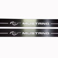 Illuminated LED Door Sill Tread Plates Ford Mustang VI 2015-2023 With Mustang Logo Ford Led Door Sills opdesign