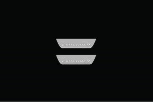 Illuminated LED Door Sill Tread Plates Ford Explorer V 2011-2019 With Explorer Logo Ford Led Door Sills opdesign