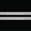 Illuminated LED Door Sill Tread Plates Ford Explorer V 2011-2019 With Explorer Logo Ford Led Door Sills opdesign
