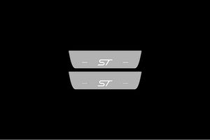 Illuminated LED Door Sill Tread Plates Ford Focus III 2011-2018 With ST Logo Ford Led Door Sills opdesign