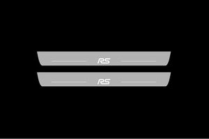 Illuminated LED Door Sill Tread Plates Ford Focus III 2011-2018 With RS Logo Ford Led Door Sills opdesign