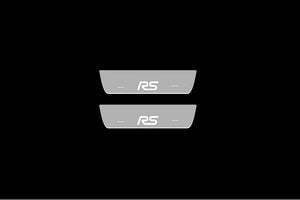Illuminated LED Door Sill Tread Plates Ford Focus III 2011-2018 With RS Logo Ford Led Door Sills opdesign