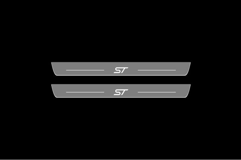 Illuminated LED Door Sill Tread Plates Ford Focus IV 2018+ With ST Logo Ford Led Door Sills opdesign
