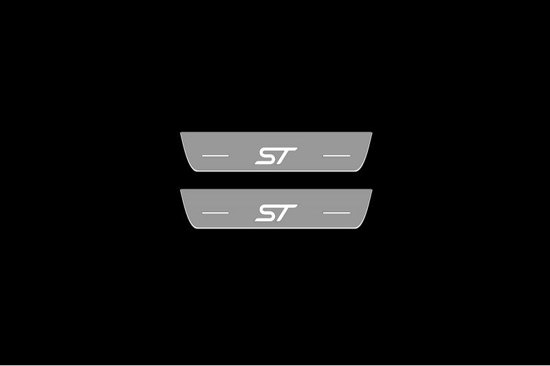 Illuminated LED Door Sill Tread Plates Ford Focus IV 2018+ With ST Logo Ford Led Door Sills opdesign