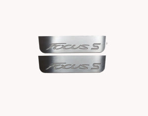 Illuminated LED Door Sill Tread Plates Ford Focus III 2011-2018 With Focus S Logo Ford Led Door Sills opdesign