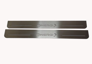 Illuminated LED Door Sill Tread Plates Ford Fusion II 2012-2020 With Energi Logo (Type 1) Ford Led Door Sills opdesign