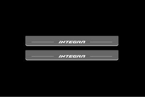 Illuminated LED Door Sill Tread Plates Honda Integra 2001-2006 With Integra Logo Honda Led Door Sills opdesign