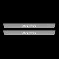 Illuminated LED Door Sill Tread Plates Hyundai Creta I 2016-2019 With Creta Logo Hyundai Led Door Sills opdesign