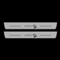 Illuminated LED Door Sill Tread Plates Jeep Grand Cherokee IV 2010-2021 With SRT Hellcat Logo Jeep Led Door Sills opdesign