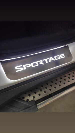 Kia Sportage IV 2015-2022 LED Door Sills Illuminated Scuff Sportage Logo Stainless Steel Entry Guards Door Sills Decoin