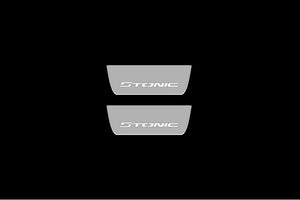 Illuminated LED Door Sill Tread Plates Kia Stonic 2017+ With Stonic Logo KIA Led Door Sills opdesign