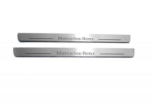 Mercedes CLS X218 2012-2018 LED Door Sills Illuminated Scuff Mercedes-Benz Logo Stainless Steel Entry Guards Door Sills Decoi