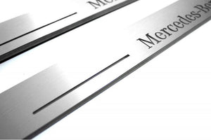Mercedes CLS X218 2012-2018 LED Door Sills Illuminated Scuff Mercedes-Benz Logo Stainless Steel Entry Guards Door Sills Decoi