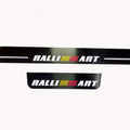 Illuminated LED Door Sill Tread Plates Mitsubishi Lancer X 2007-2017 With RalliArt Logo Mitsubishi Led Door Sills opdesign