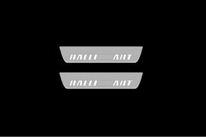 Illuminated LED Door Sill Tread Plates Mitsubishi Outlander II 2007-2012 With RalliArt Logo Mitsubishi Led Door Sills opdesign