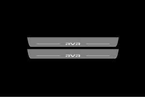 Illuminated LED Door Sill Tread Plates Mitsubishi RVR III 2010+ With RVR Logo Mitsubishi Led Door Sills opdesign