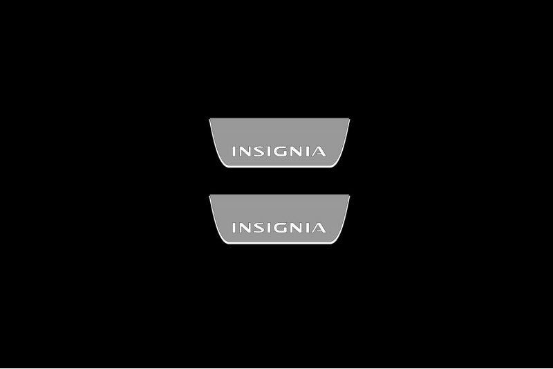 Illuminated LED Door Sill Tread Plates Opel Insignia II 2017+ With Insignia Logo Opel Led Door Sills opdesign