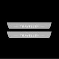 Illuminated LED Door Sill Tread Plates Peugeot Traveller 2016+ With Traveller Logo Peugeot Led Door Sills opdesign