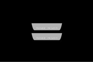 Illuminated LED Door Sill Tread Plates Range Rover Sport I 2005-2013 With Range Rover Logo Range Rover Led Door Sills opdesign