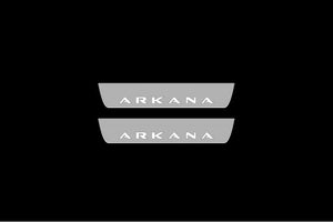 Illuminated LED Door Sill Tread Plates Renault Arkana 2019+ With Arkana Logo Renault Led Door Sills opdesign