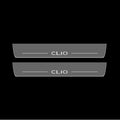 Illuminated LED Door Sill Tread Plates Renault Clio IV 2012–2019 With Clio Logo Renault Led Door Sills opdesign