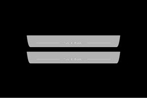 Illuminated LED Door Sill Tread Plates Renault Scenic III 2009-2016 With Scenic Logo Renault Led Door Sills opdesign
