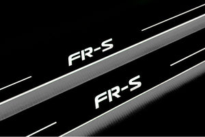 Scion FR-S 2012-2017 LED Door Sills PRO LED Door Sills Illuminated Scuff Logo FR-S Stainless Steel Entry Guards Door Sills De