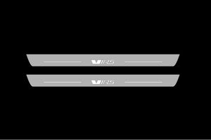 Illuminated LED Door Sill Tread Plates Skoda Octavia III (A7) 2013-2020 With VRS Logo Skoda Led Door Sills opdesign