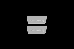 Illuminated LED Door Sill Tread Plates Vauxhall Crossland X 2017+ With Crossland X Logo Vauxhall Led Door Sills opdesign