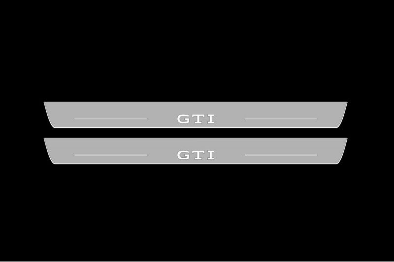 Illuminated LED Door Sill Tread Plates Volkswagen Golf VIII 2020+ With GTI Logo Volkswagen Led Door Sills opdesign