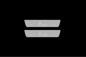 Illuminated LED Door Sill Tread Plates Lancia Delta III 2008-2014 With Delta Logo Lancia Led Door Sills opdesign