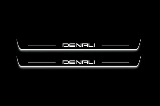 GMC Canyon II 2014+ Stainless Steel LED Door Sills – Denali Logo