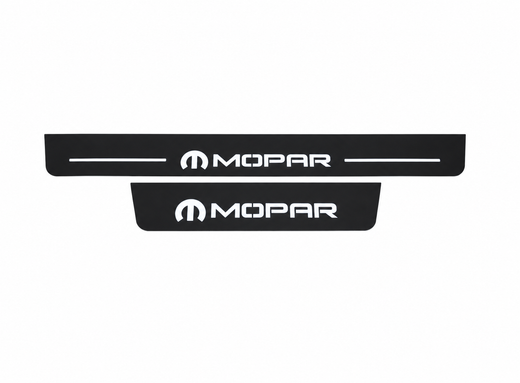 Dodge Charger 2011–2023 — Matte PRO LED Door Sills — MOPAR Emblem Logo